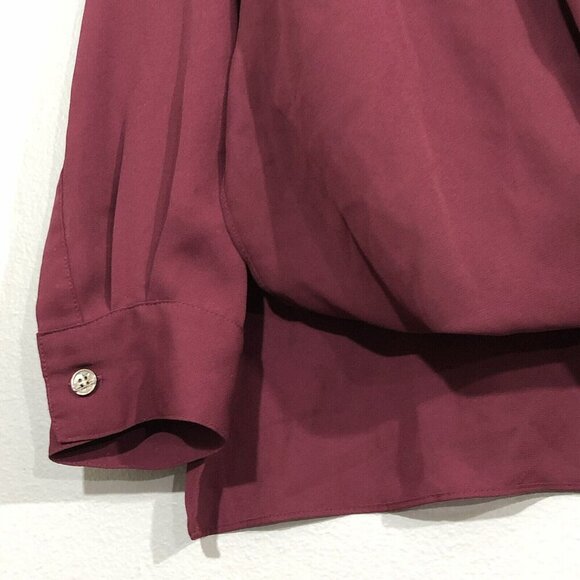 Vince Camuto Blouse Women Size S Workwear Casual Crisscross Drape Hi Low Vneck - Picture 7 of 11